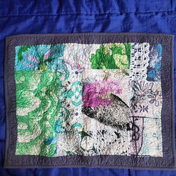 2 "Poetic Wanderlust" 20x26" Pillow Shams 100% Cotton Crazy Quilt Patchwork Boho - Picture 2 of 10